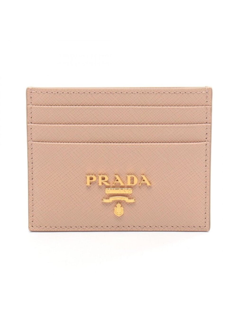Prada Card Case Saffiano Metal Leather